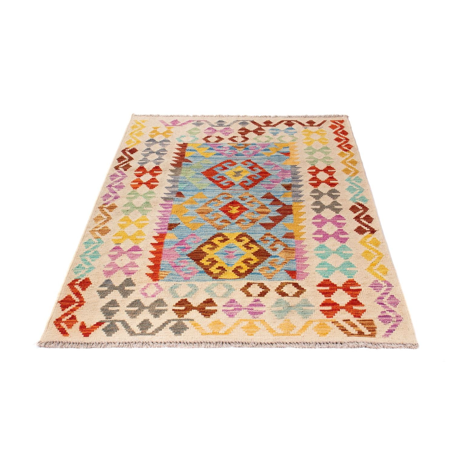 Tapis Kelim - Splash - 146 x 100 cm - multicolore