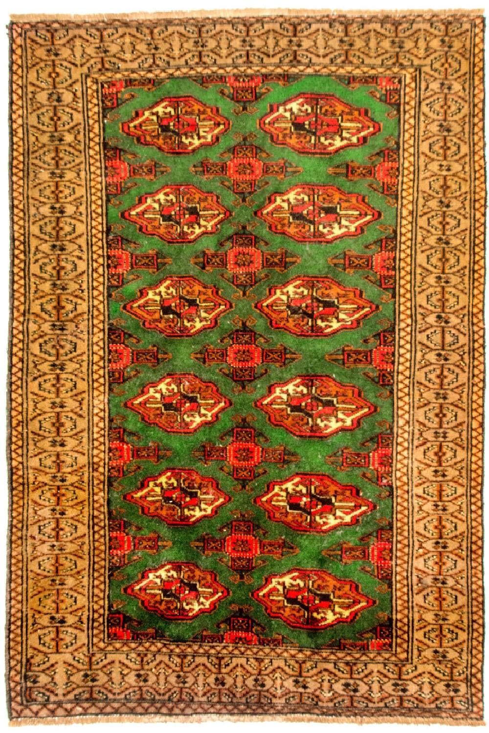 Tapis Turkaman - 143 x 102 cm - vert