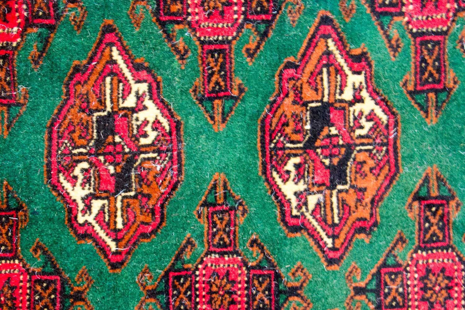 Tapis Turkaman - 143 x 102 cm - vert
