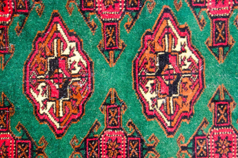 Tapis Turkaman - 143 x 102 cm - vert