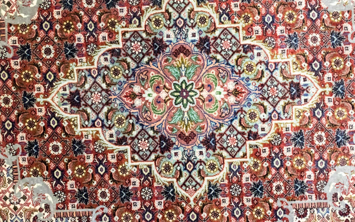 Tapis persan - Bidjar - 296 x 210 cm - bleu