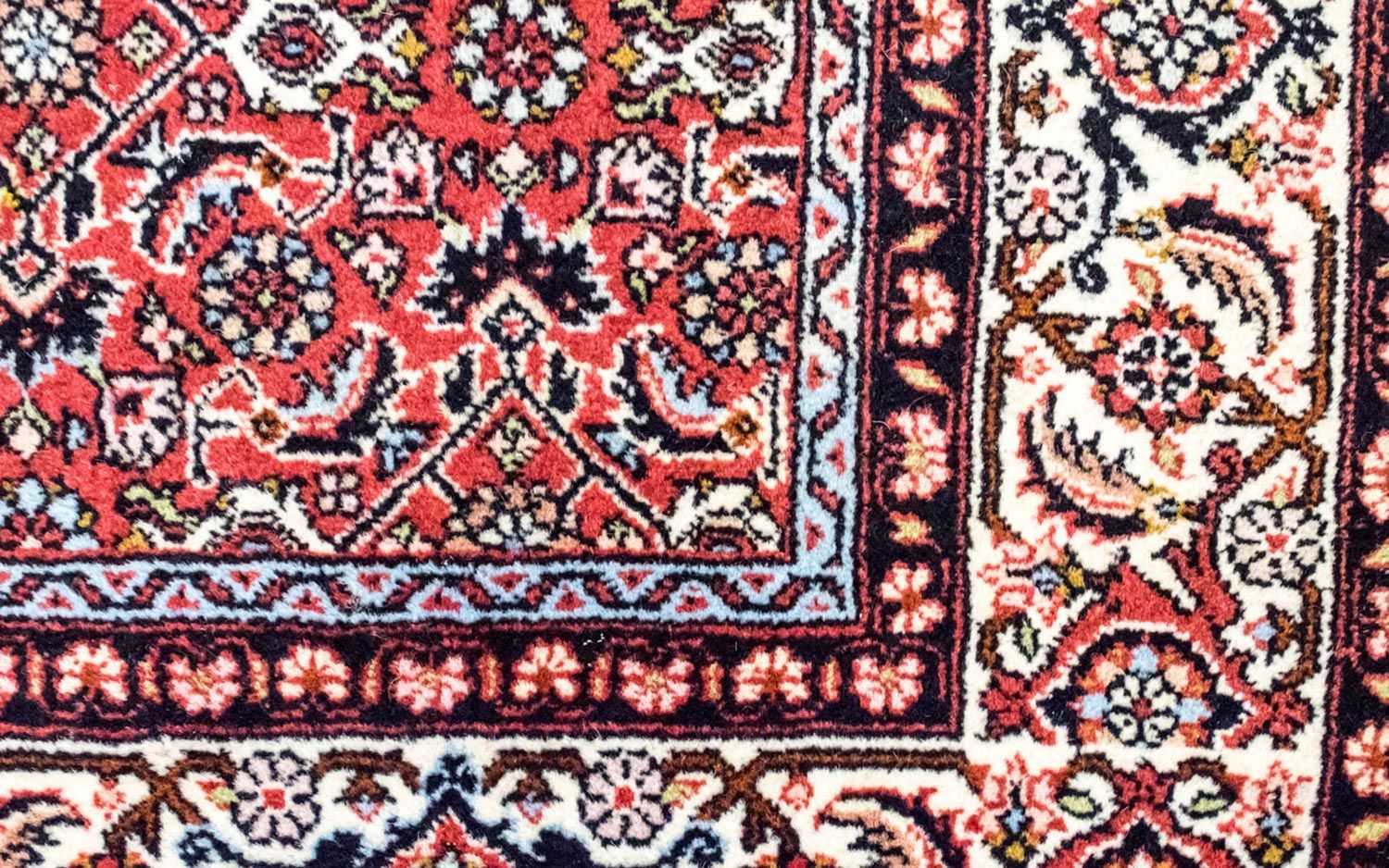 Tapis persan - Bidjar - 216 x 125 cm - rouge clair