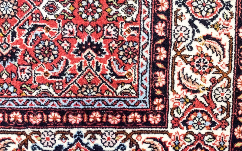 Tapis persan - Bidjar - 216 x 125 cm - rouge clair