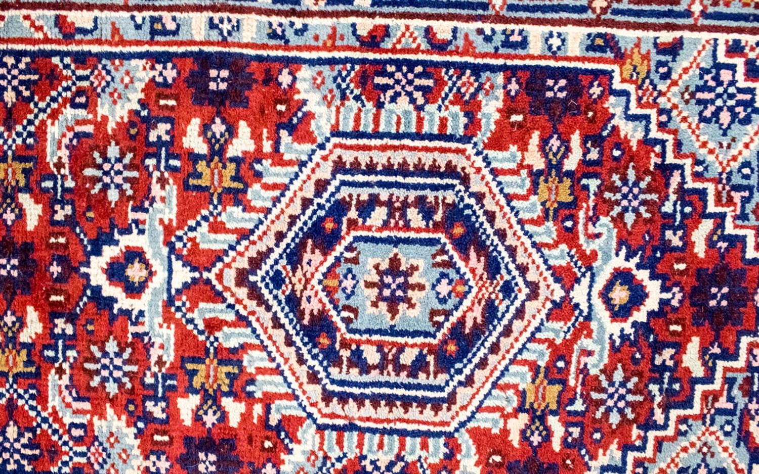 Tapis de couloir Tapis oriental - 343 x 69 cm - rouge