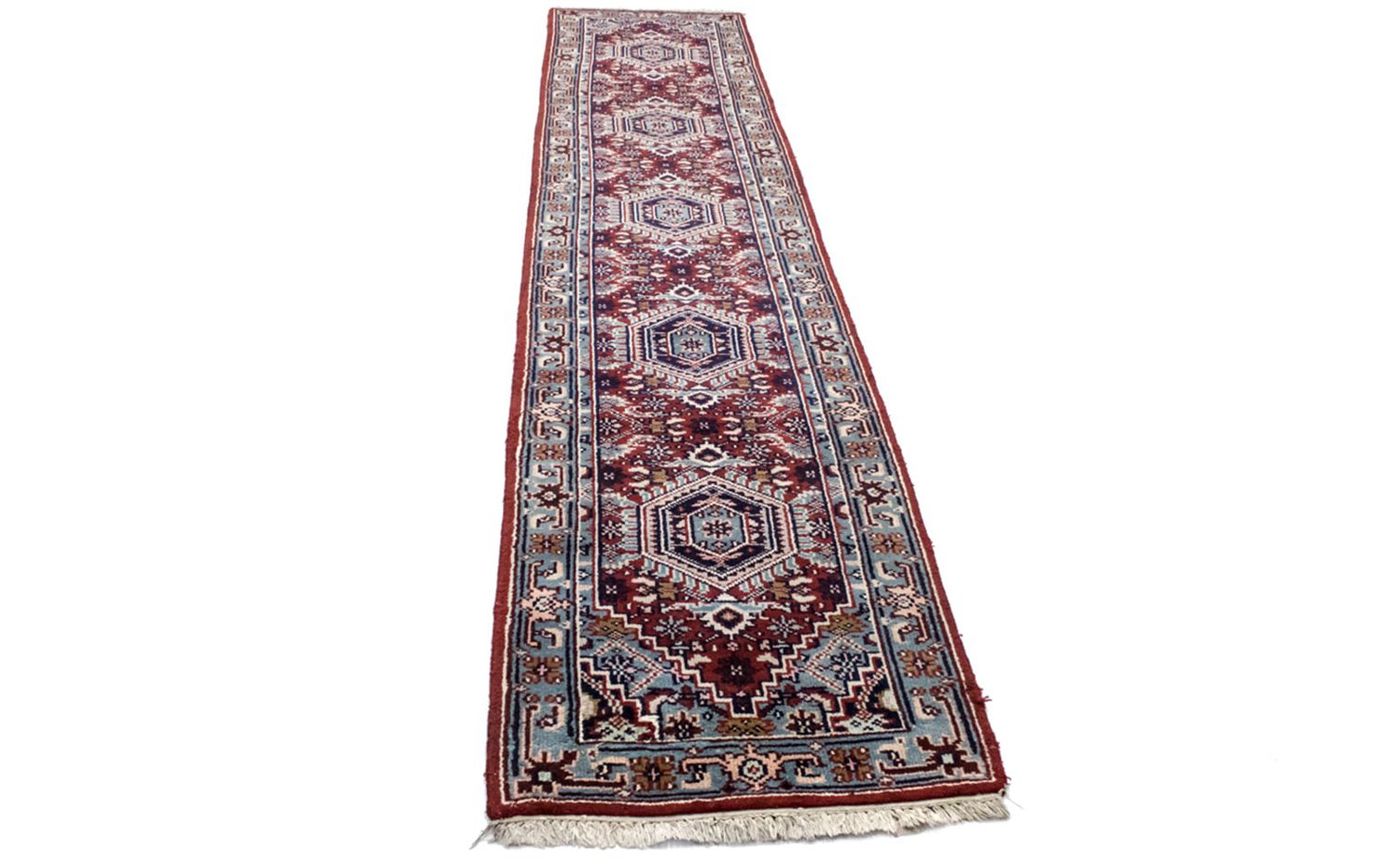 Tapis de couloir Tapis oriental - 343 x 69 cm - rouge