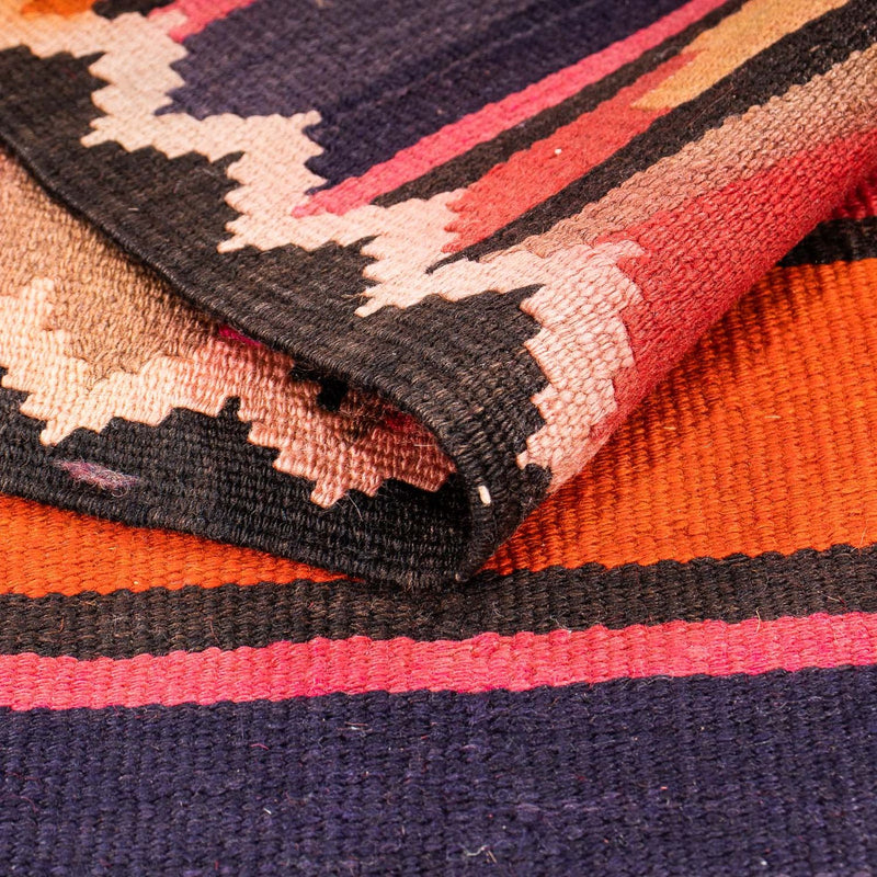 Tapis de couloir Tapis Kelim - Vieux - 340 x 125 cm - multicolore