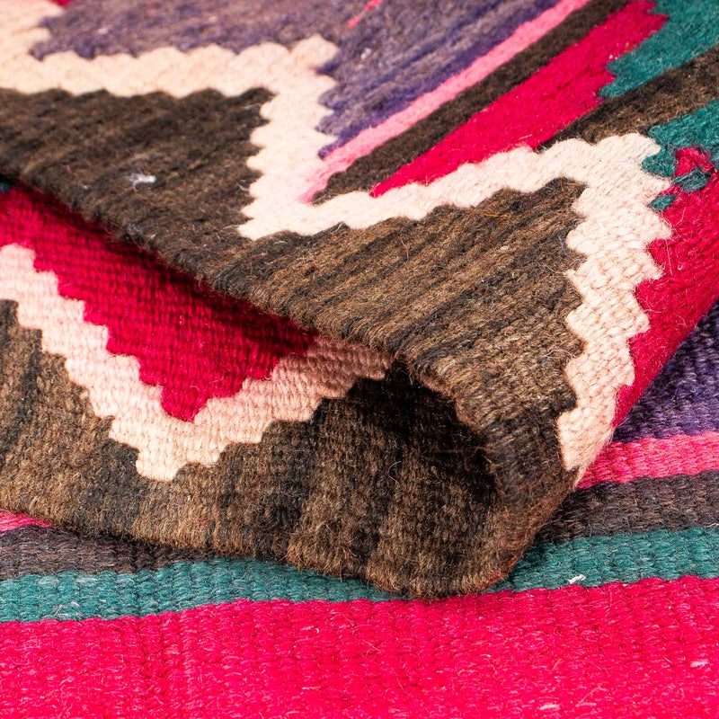 Tapis de couloir Tapis Kelim - Vieux - 365 x 130 cm - multicolore
