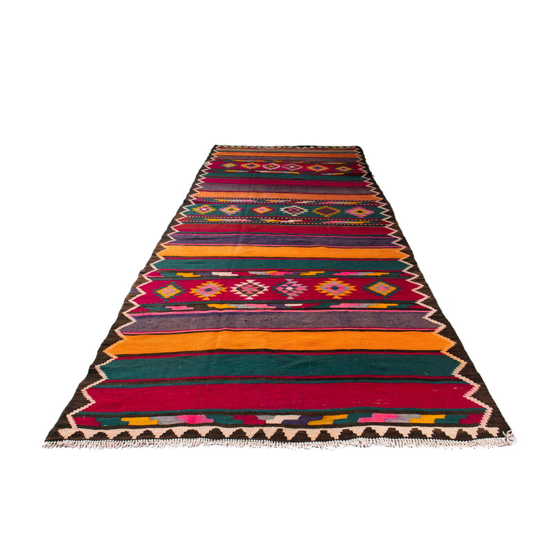 Tapis de couloir Tapis Kelim - Vieux - 365 x 130 cm - multicolore