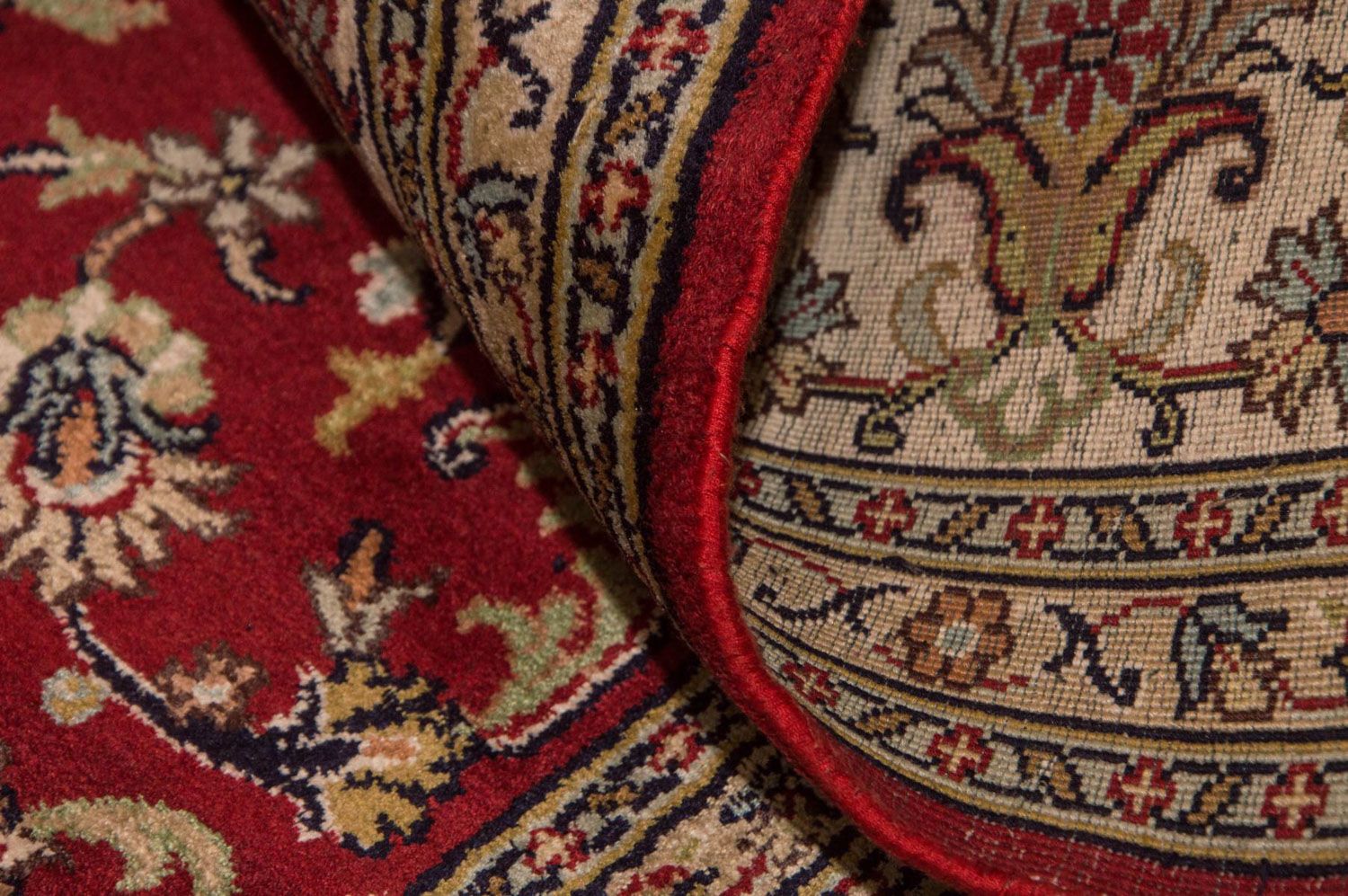 Tapis en soie - Soie du Cachemire - 245 x 170 cm - rouge