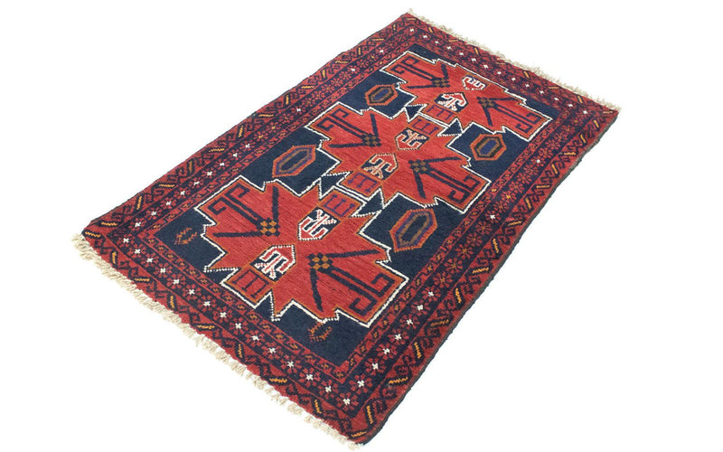 Tapis Belutsch - 122 x 77 cm - rouge