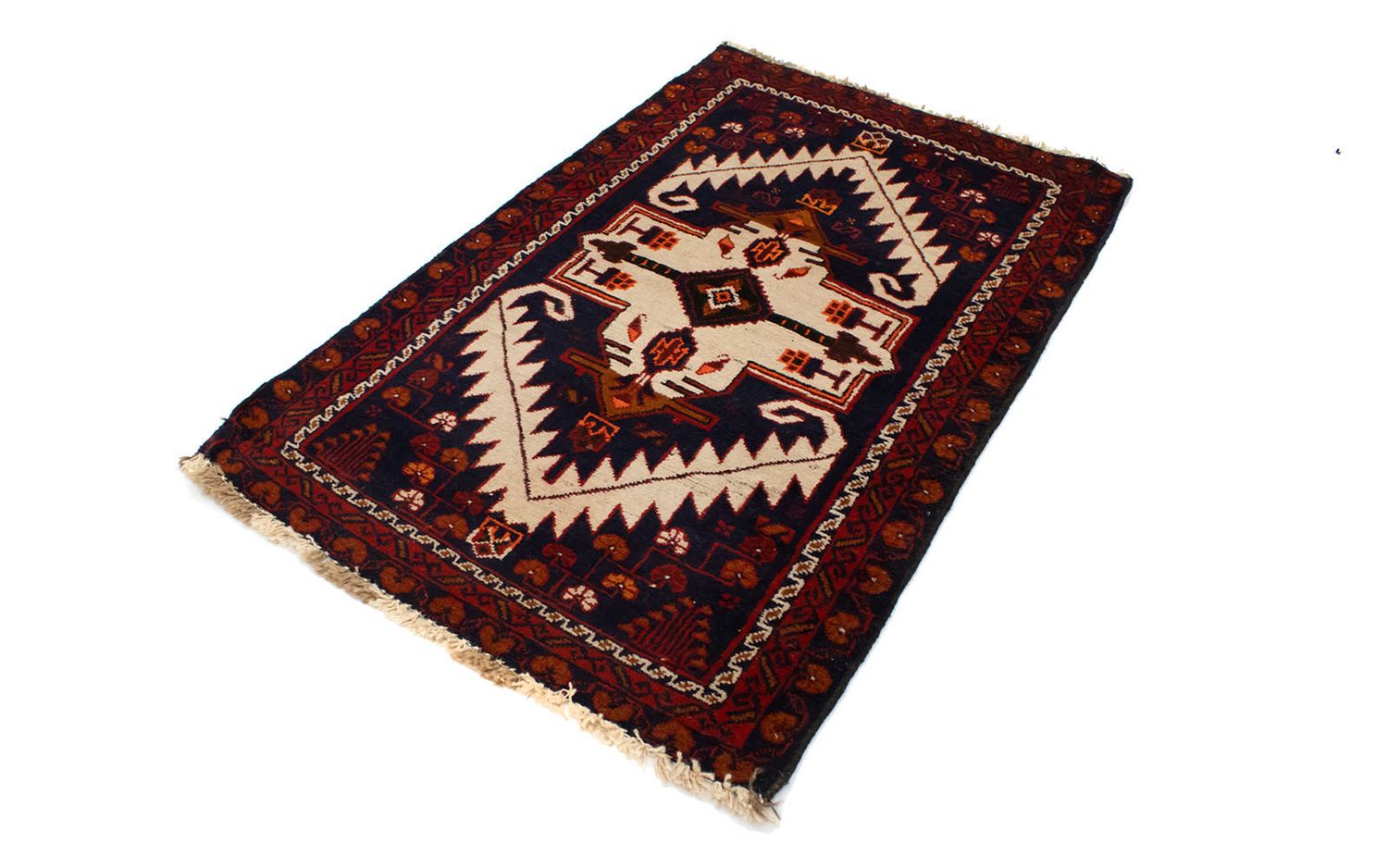 Tapis Belutsch - 132 x 84 cm - bleu
