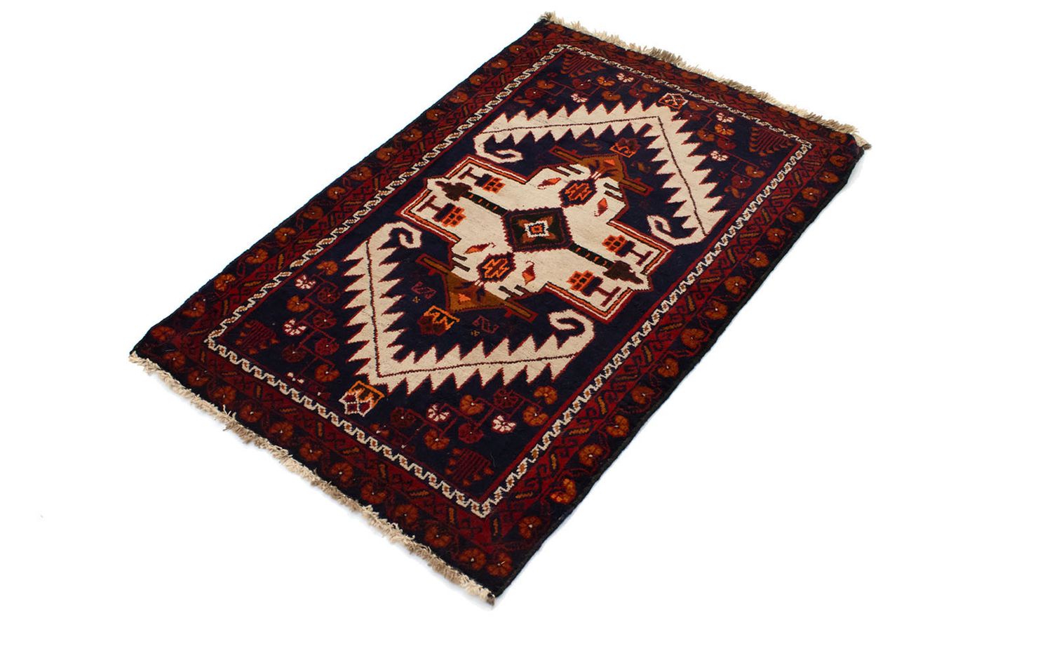 Tapis Belutsch - 132 x 84 cm - bleu
