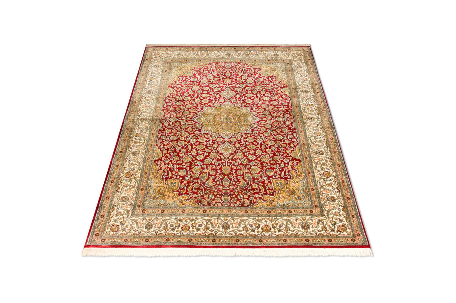 Seidenteppich - Kaschmir Seide 216 x 153 cm Teppich Wohnzimmer