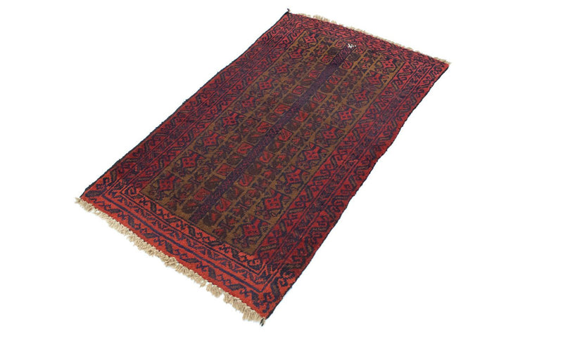 Tapis Belutsch - 126 x 74 cm - rouge
