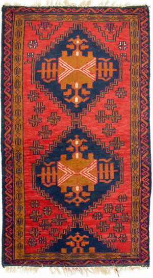 Tapis Belutsch - 129 x 74 cm - rouge