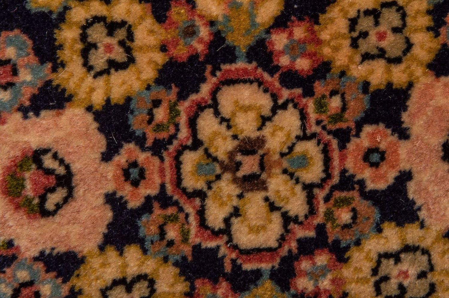 Tapis persan - Keshan - 98 x 70 cm - bleu foncé