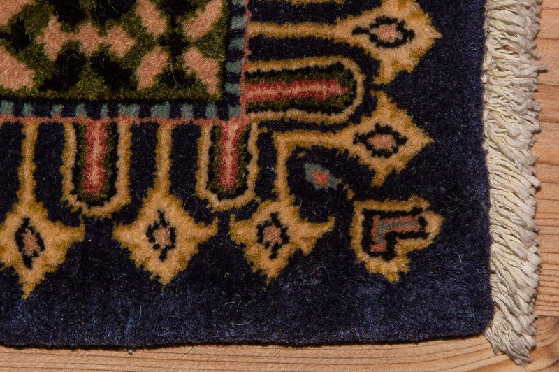 Tapis persan - Keshan - 98 x 70 cm - bleu foncé