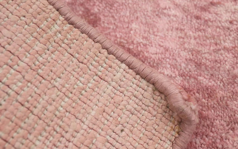 Tapis en viscose carré  - 35 x 35 cm - rose