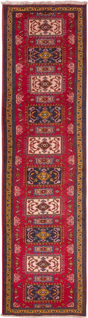 Tapis de couloir Tapis persan - Nomadic - 308 x 83 cm - rouge