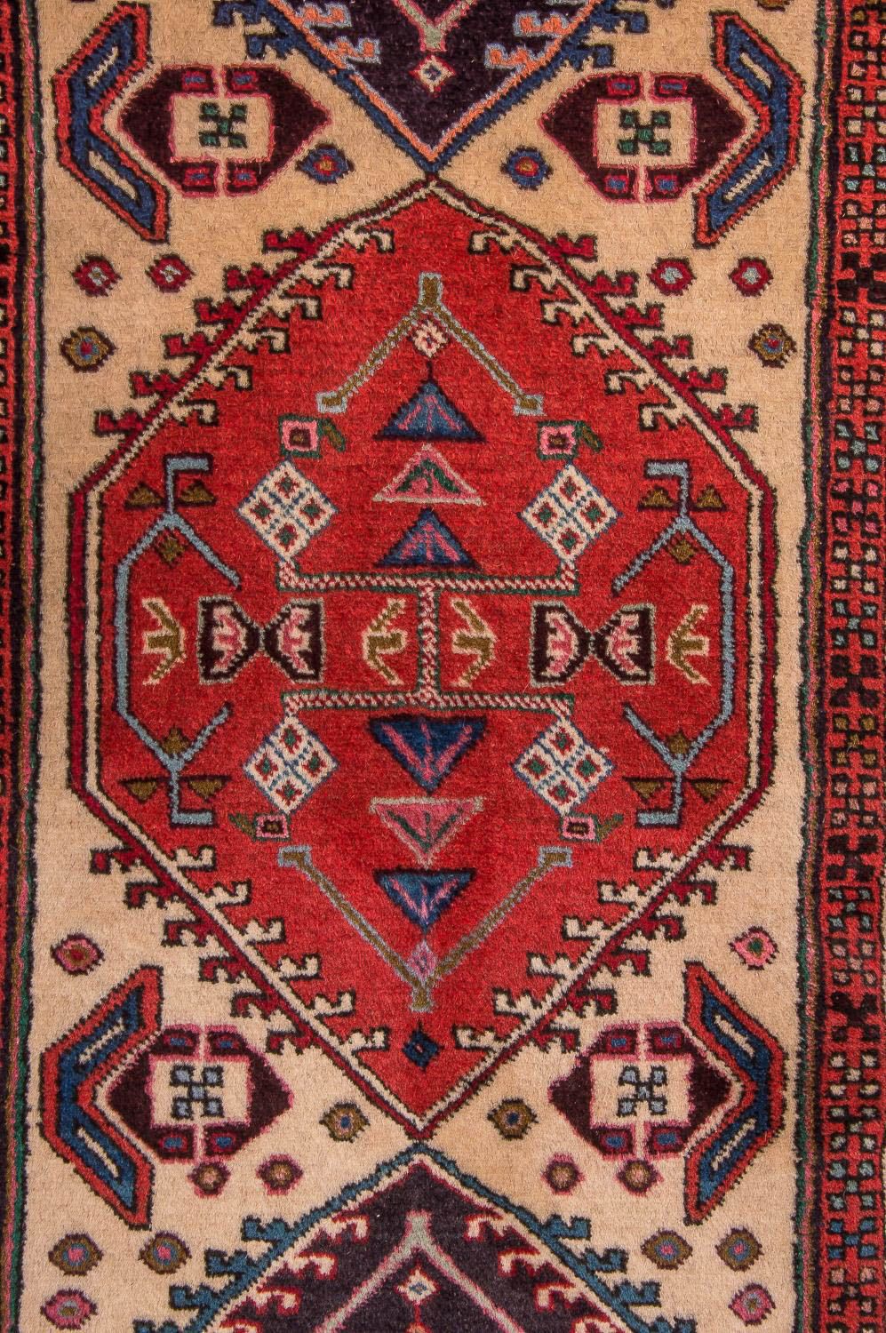 Tapis de couloir Tapis persan - Nomadic - 296 x 75 cm - beige
