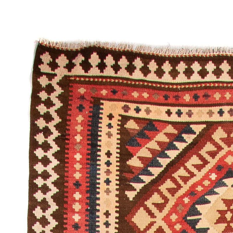 Tapis de couloir Tapis Kelim - Vieux - 402 x 135 cm - multicolore