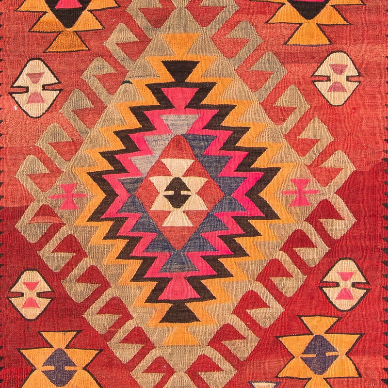 Tapis de couloir Tapis Kelim - Vieux - 350 x 150 cm - multicolore
