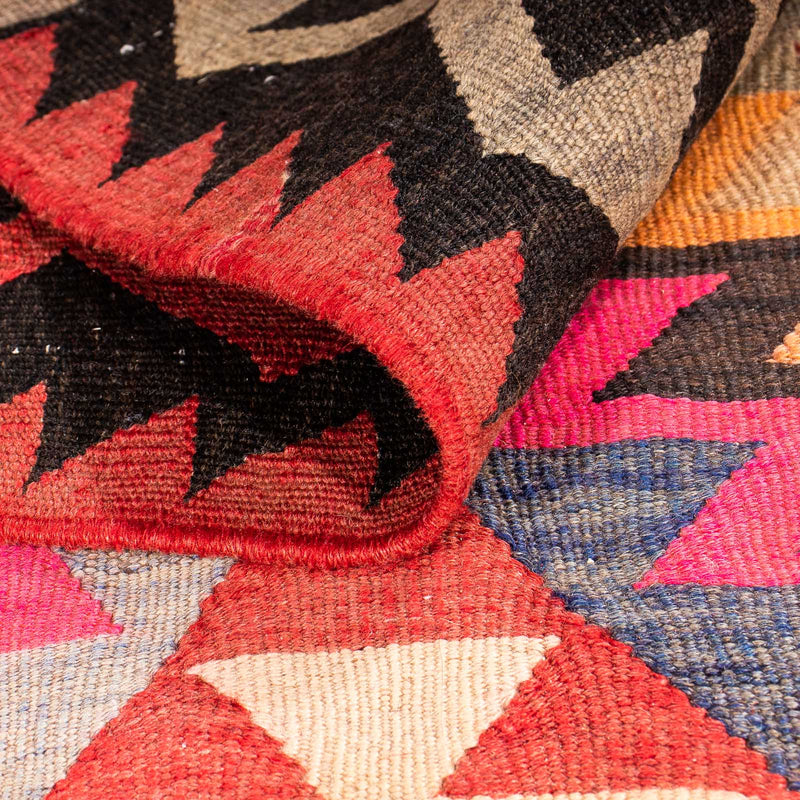 Tapis de couloir Tapis Kelim - Vieux - 350 x 150 cm - multicolore