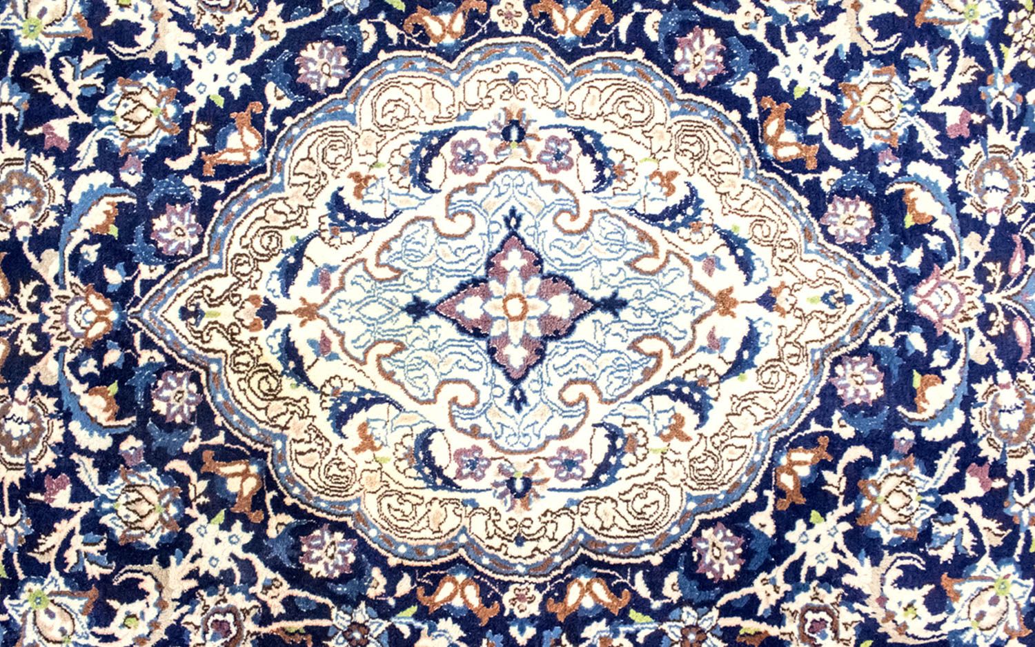 Tapis persan - Nain - Royal - 291 x 199 cm - bleu