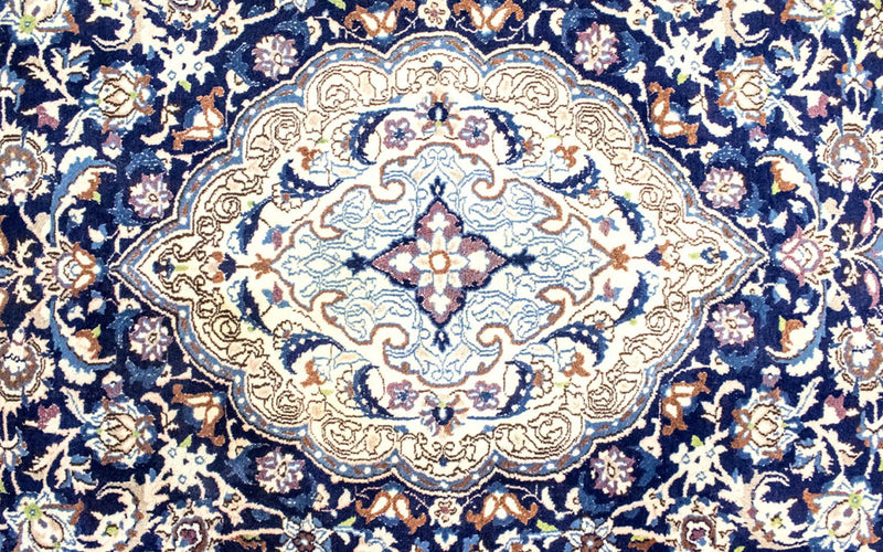 Tapis persan - Nain - Royal - 291 x 199 cm - bleu