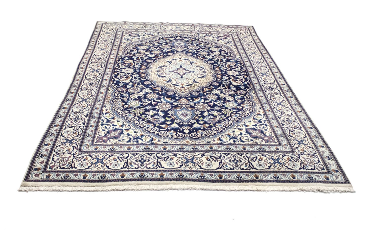 Tapis persan - Nain - Royal - 291 x 199 cm - bleu