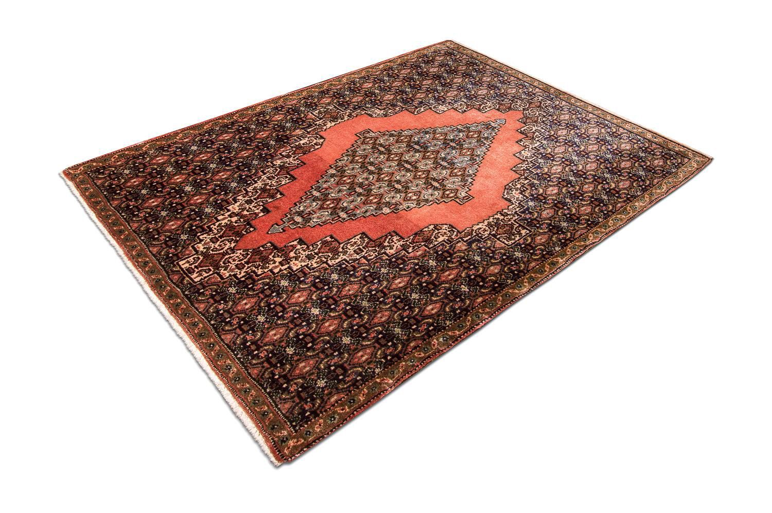 Tapis persan - Classique - 106 x 78 cm - bleu