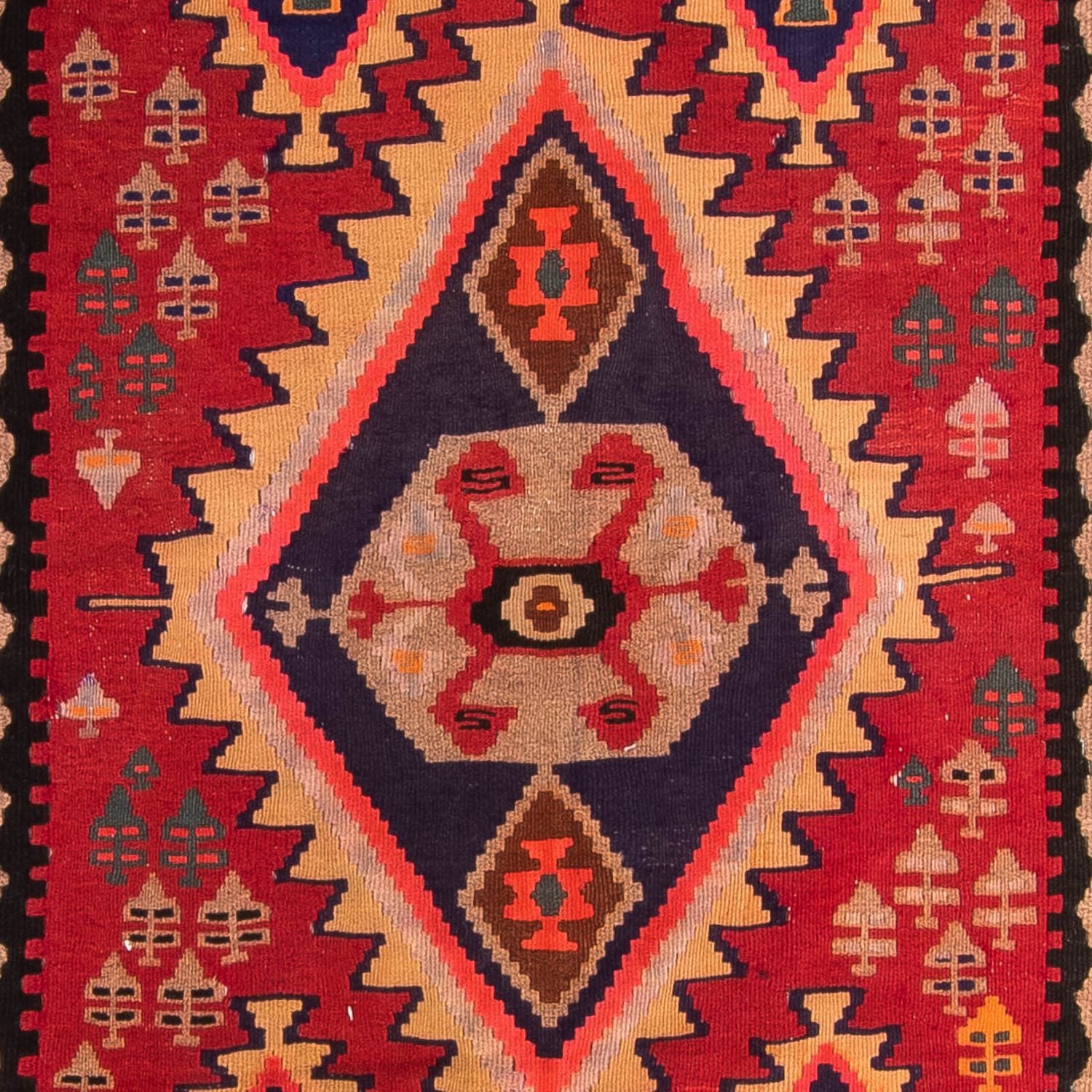 Tapis de couloir Tapis Kelim - Vieux - 360 x 170 cm - multicolore