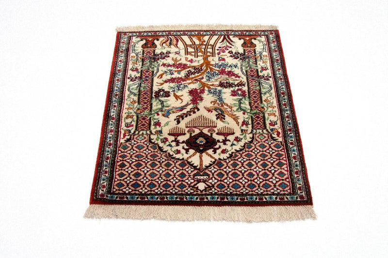Tapis en soie - Ghom soie - Premium - 77 x 57 cm - beige