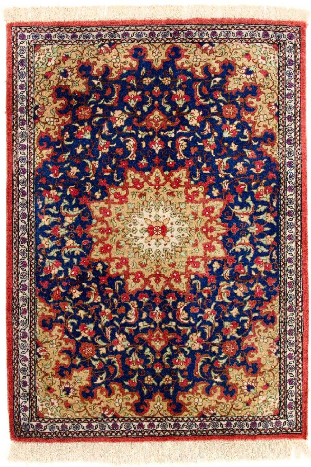 Seidenteppich - Ghom Seide - Premium 75 x 56 cm Fußmatte