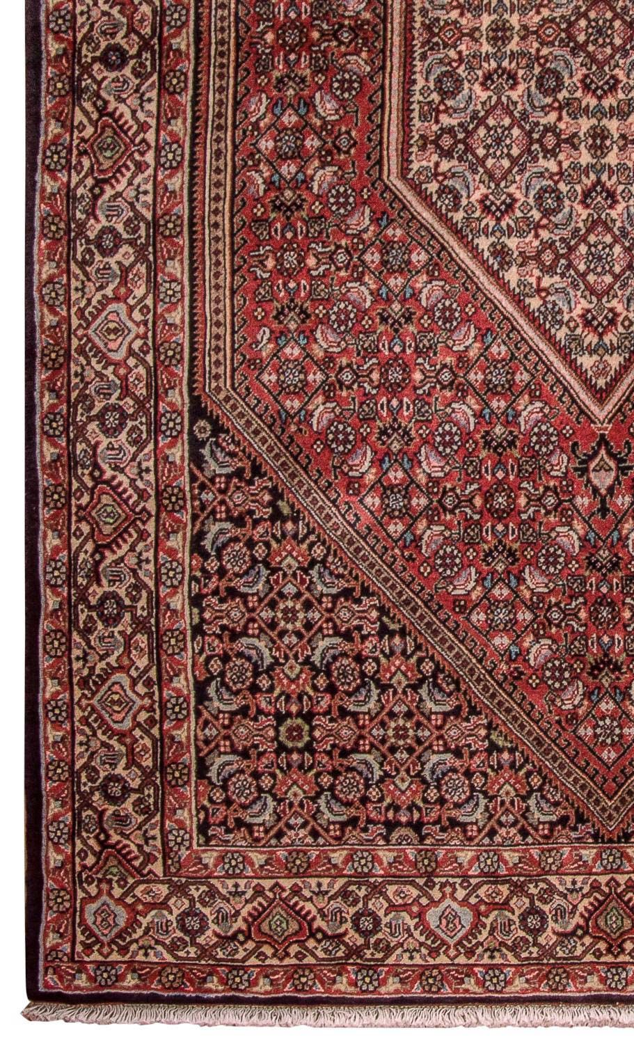 Tapis persan - Bidjar - 190 x 112 cm - rouge clair