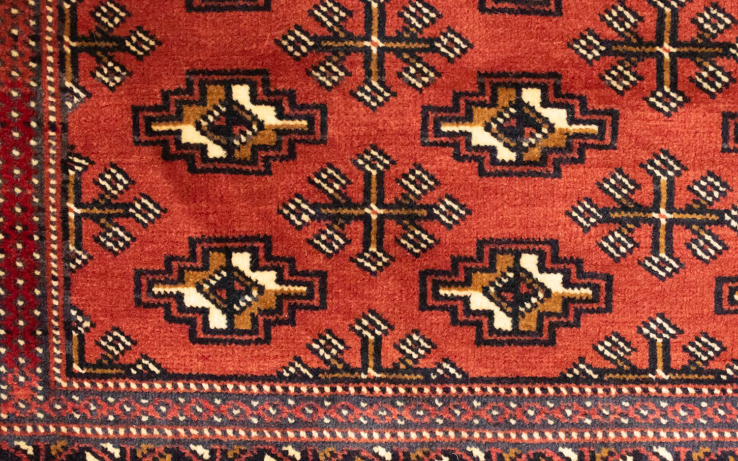 Tapis de couloir Tapis Turkaman - 100 x 50 cm - rouge