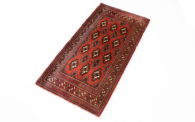 Tapis de couloir Tapis Turkaman - 100 x 50 cm - rouge