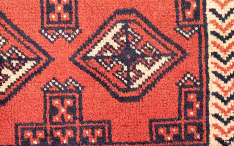 Tapis de couloir Tapis Turkaman - 100 x 50 cm - rouge