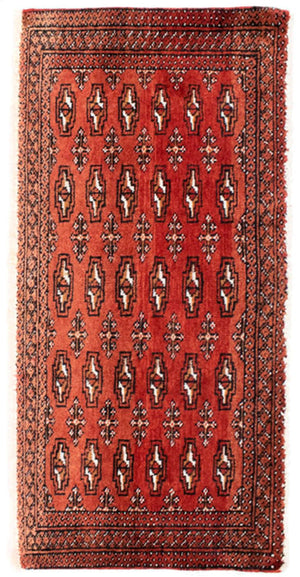 Tapis de couloir Tapis Turkaman - 100 x 50 cm - rouge