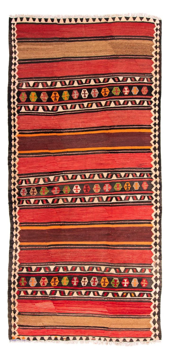 Tapis de couloir Tapis Kelim - Vieux - 300 x 145 cm - multicolore