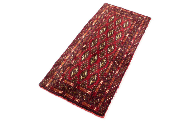 Tapis de couloir Tapis Turkaman - 100 x 50 cm - rouge