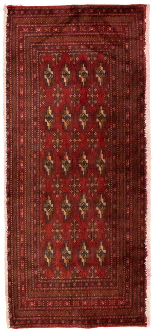 Tapis Turkaman - 130 x 60 cm - rouge