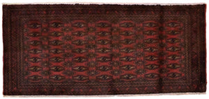 Tapis Turkaman - 130 x 60 cm - rouge
