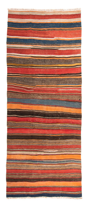 Tapis de couloir Tapis Kelim - Vieux - 330 x 135 cm - multicolore