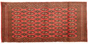 Tapis Turkaman - 130 x 60 cm - rouge