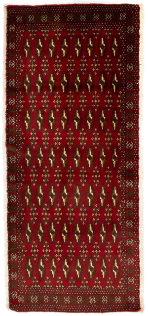 Tapis Turkaman - 130 x 60 cm - rouge