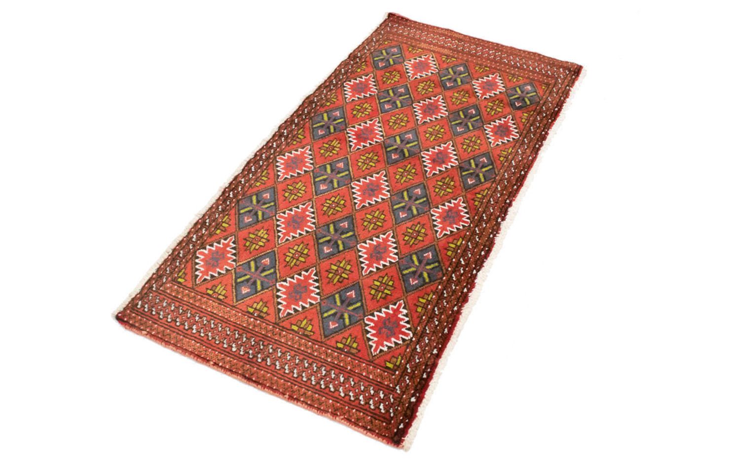 Tapis Turkaman - 130 x 60 cm - orange