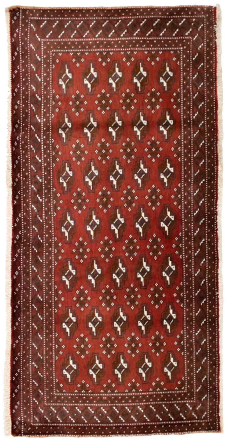 Tapis Turkaman - 130 x 60 cm - rouge