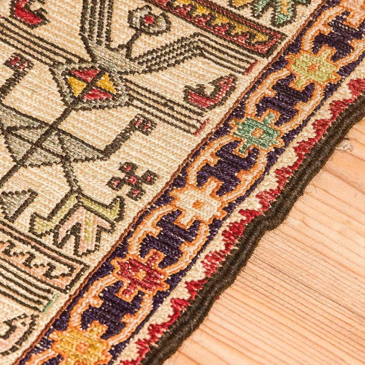 Tapis Kelim - Oriental - 97 x 75 cm - rouge