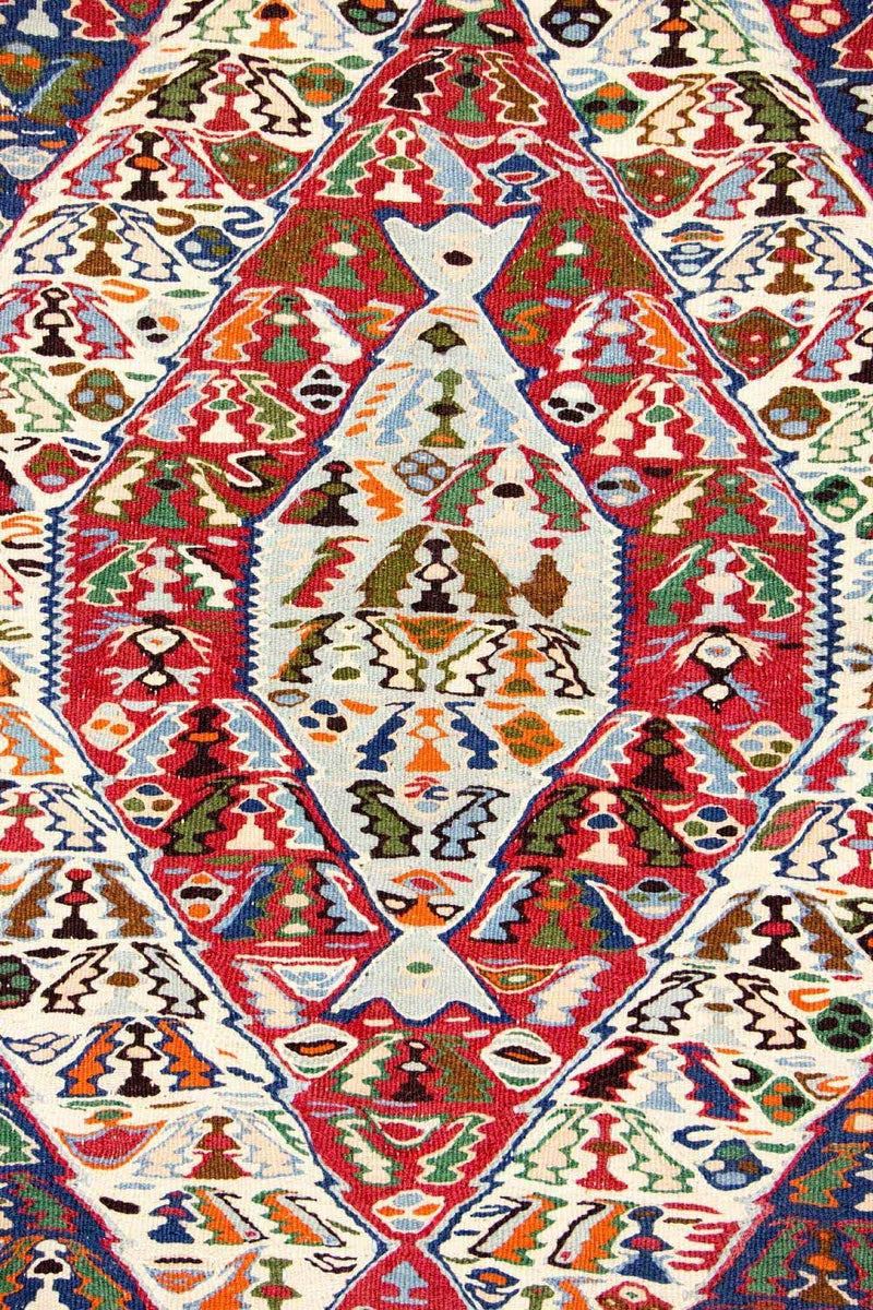 Tapis Kelim - Vieux - 153 x 119 cm - bleu